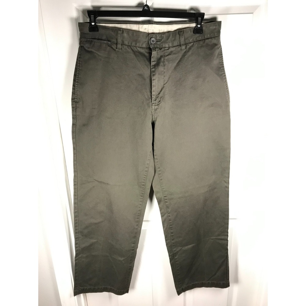 Gap Khakis Men's Pants Size 34x30 Green Moss Classic Straight Fit Comfortable